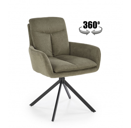 Jídelní otočná židle K536, Olivová/Černá Jídelní otočná židle K536, Olivová/Černá