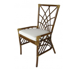 Ratanová židle polstr bílý FL