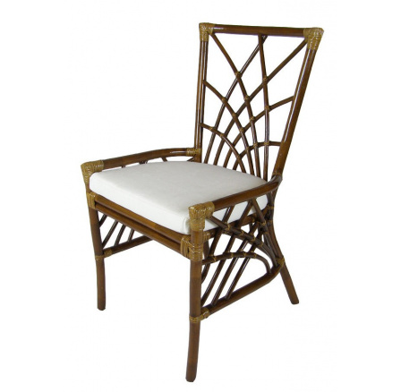 Ratanová židle polstr bílý FL