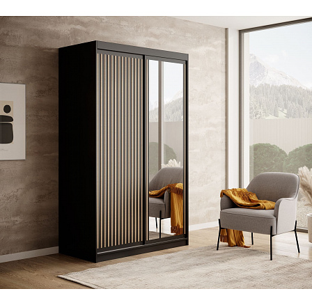 Posuvná skříň Delia 120 Černá+Artisan