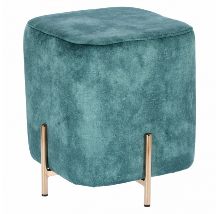 Pufa Izbit Velvet modrá