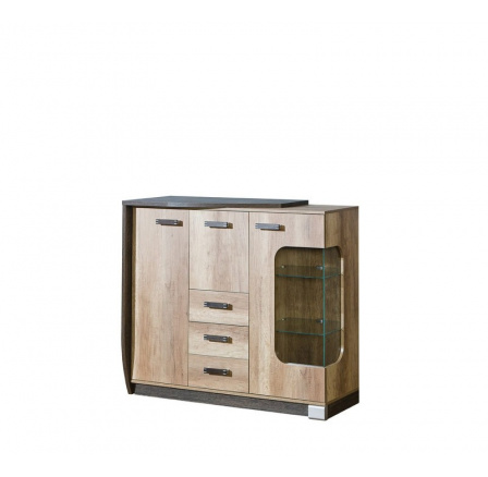 Systém "ROMERO" R7 (Komoda 3D 3S) - Strana: L; Barva: arusha