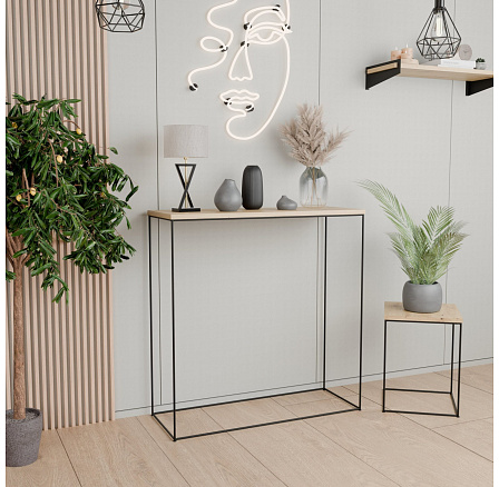 Konzole Lumia II 80x30x80 – v různých barvách – dub Artisan, černý mat
