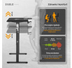 Stůl s nastavitelnou výškou  X-TENSIO 1600 černý