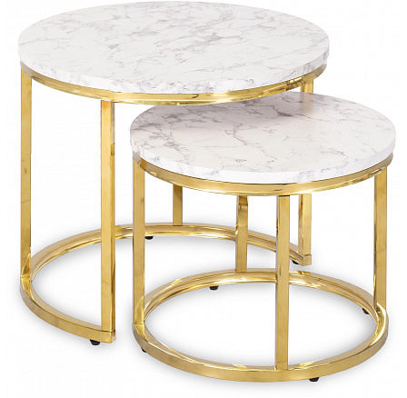 Sada stolků OLIS Mramor Zlatý Sada stolků OLIS Mramor Zlatý