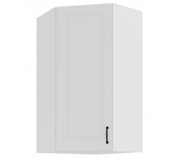 Horní rohová skřínka STELLO - 60x60 GN-108 1F (45­°), Bílá/Bílá