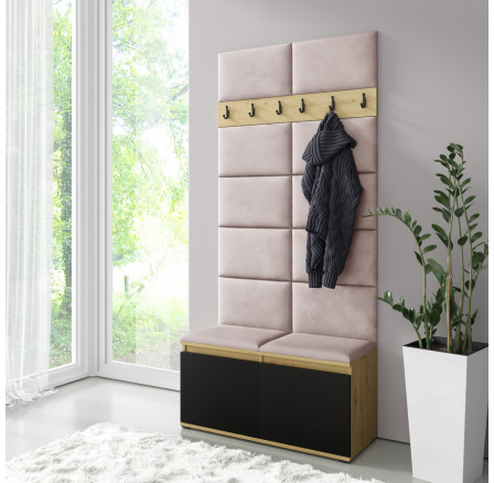 Předsíňová stěna EMI 1, Trinity 19/Artisan + černá Předsíňová stěna EMI 1, Trinity 19/Artisan + černá