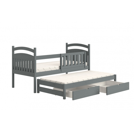 Postel dětská přízemní výsuvná Amely - Barva grafit, rozměr 80x180 Postel dětská přízemní výsuvná Amely - Barva grafit, rozměr 80x180