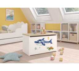 Truhla na hračky DARIA White+Sonoma