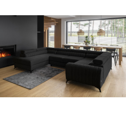 Rohová sedací souprava ve tvaru U LOUIS, Flores 10 Levá