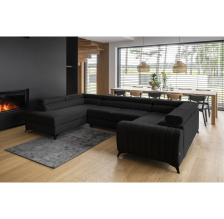 Rohová sedací souprava ve tvaru U LOUIS, Flores 10 Levá