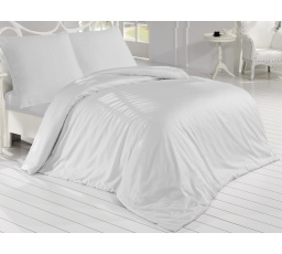 Saténový povlak na polštář světle šedý 50x50