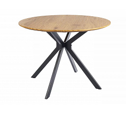 Jídelní stůl ASTER 100 cm, Dub/Černý mat