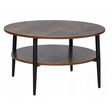 Konferenční stůl ELLA A, Hnědá rustik/Černý mat