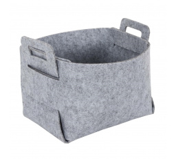 Koš/ krabice z filcu S šedé skládací