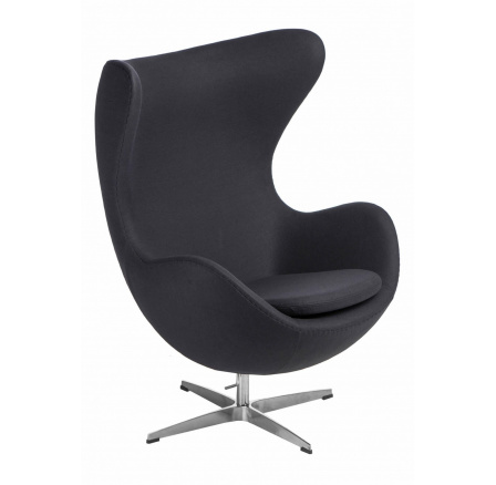 Křeslo Vejce kašmír grafitové 26 Premium
