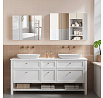 Skříňka se zrcadlem, mdf, bílá, AZR-E1132 WT
