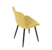 Jídelní židle, žlutá, látka, HC-462 YEL2