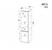 Systém "ARCA" AR2 (Regál 2D) - Barva: arktická bílá