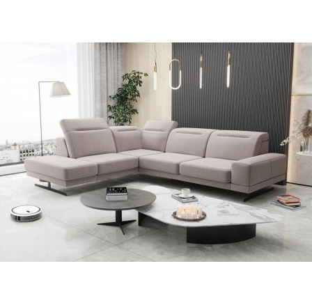 Rohová sedací souprava FIORE 265x220 cm - béžová, levá