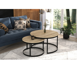 Konferenční stolek 2v1 OKIN Černý+Sonoma