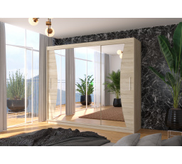 Posuvná skříň se zrcadlem DIEGO 250 Sonoma+Sonoma