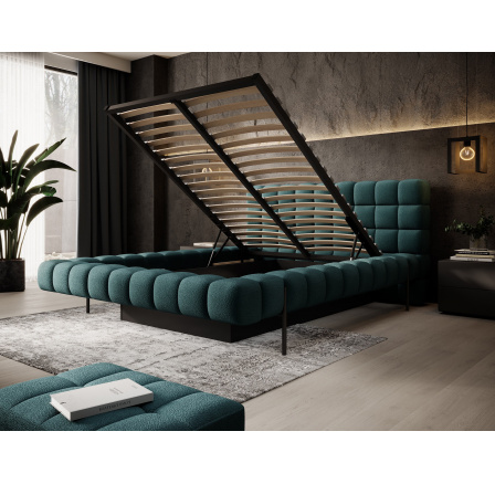 Postel Magentta + kovový rám / plynový zvedák / úložný box na lůžkoviny 180x200 Amore 38 1