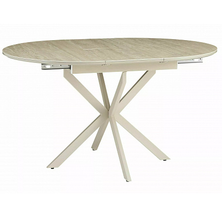 STŮL GASTON KERAMICKÝ TRAVERTIN/KAŠMÍR 100(135)X100