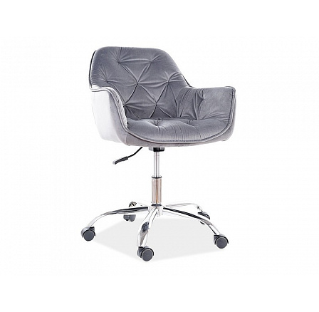 Kancelářská židle Q-190 Velvet, šedý Bluvel 14 Kancelářská židle Q-190 Velvet, šedý Bluvel 14