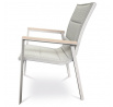 Zahradní židle, hliník, síťovina, béžová, AZC-S1110 GREY