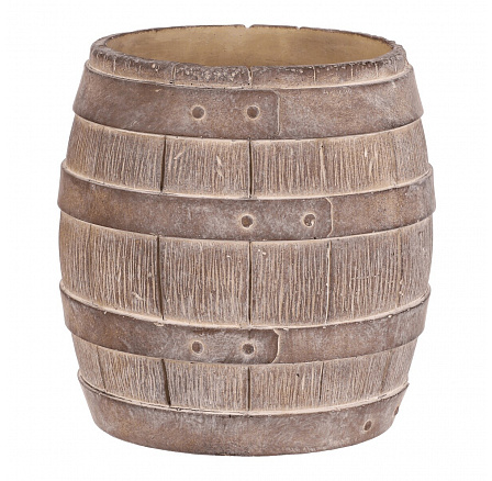 Obal betonový - tvar soudku, vel. XL, béžovo-hnědý