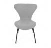 Jídelní židle, stříbrná, látka, CT-S8010 SIL2