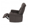 Polohovací křeslo, elektrické zabudované ovládání, hnědá, látka, TV-925 BR2