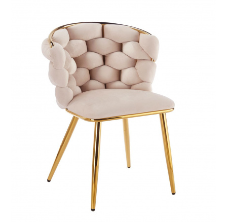Židle velvet béžová K47-FXJG G Židle velvet béžová K47-FXJG G