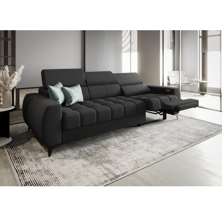 Sofa PORTO III , relax 263 cm - tmavě šedá, Pravá strana