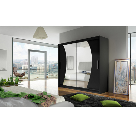 Šatní skříň BERGER IX, Černá Šatní skříň BERGER IX, Černá