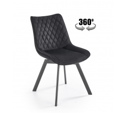 Jídelní otočná židle K520, Černá/Černá