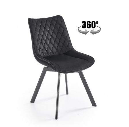 Jídelní otočná židle K520, Černá/Černá Jídelní otočná židle K520, Černá/Černá