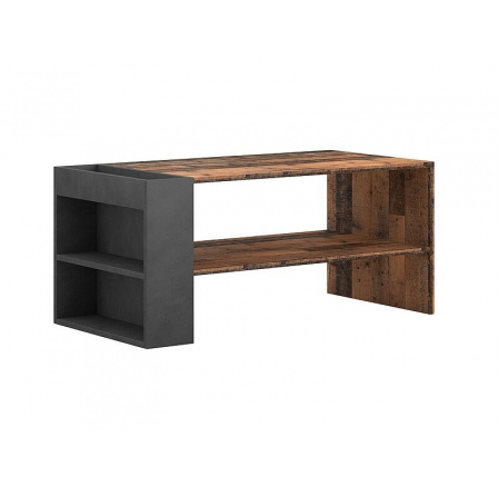 Konferenční stůl ALMOND, Old Wood/Matera Tmavě šedá