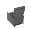 Polohovací křeslo, elektrické kabelové ovládání, šedá, látka, TV-5482 GREY2