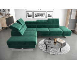Rohová sedací souprava EMPORIO 225X300 - zelená , levá