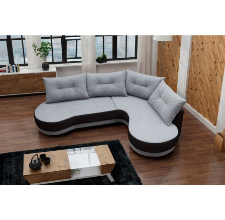 Rohová sedací souprava Abbey P šedá/černá Rohová sedací souprava Abbey P šedá/černá