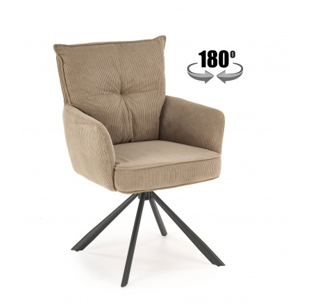 Jídelní otočná židle K528, Cappuccino/Černá Jídelní otočná židle K528, Cappuccino/Černá