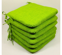 Sedák 40x40 cm látka světle zelený melír - set 6 kusů