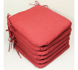 Sedák 40x40 cm látka vínový melír - set 6 kusů