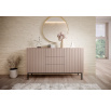 Komoda Nicole 150, starorůžová / černé nohy