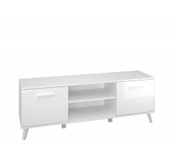 Tv komoda SECCO 1140601, Bílá/Bílý lesk