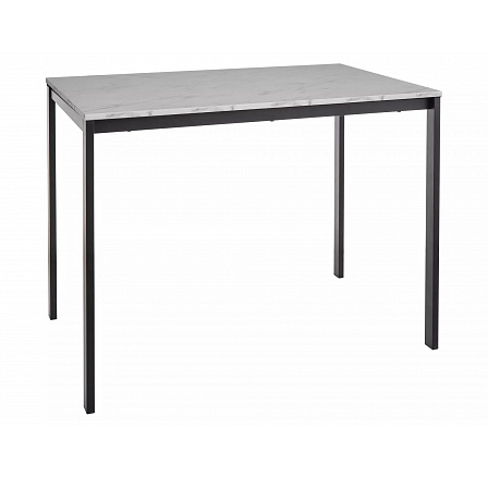 Jídelní stůl MARIO, Efekt bílého mramoru/Černá