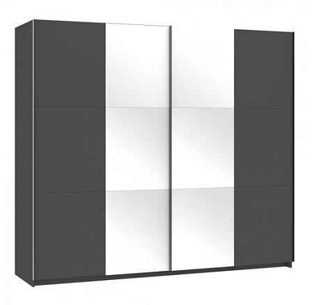 SZAFA NORVIK Z LUSTREM 228CM ANTRACYT- MONTAŻ NA STOJĄCO