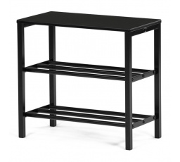 Botník, kov, černá, 83168-42 BK